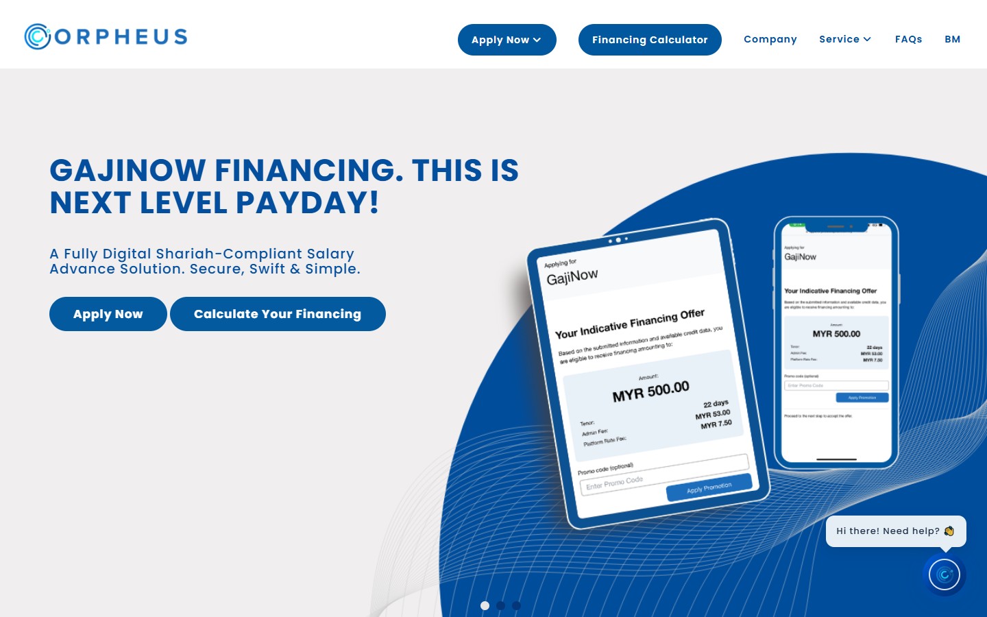 Orpheus Capital corporate finance website design