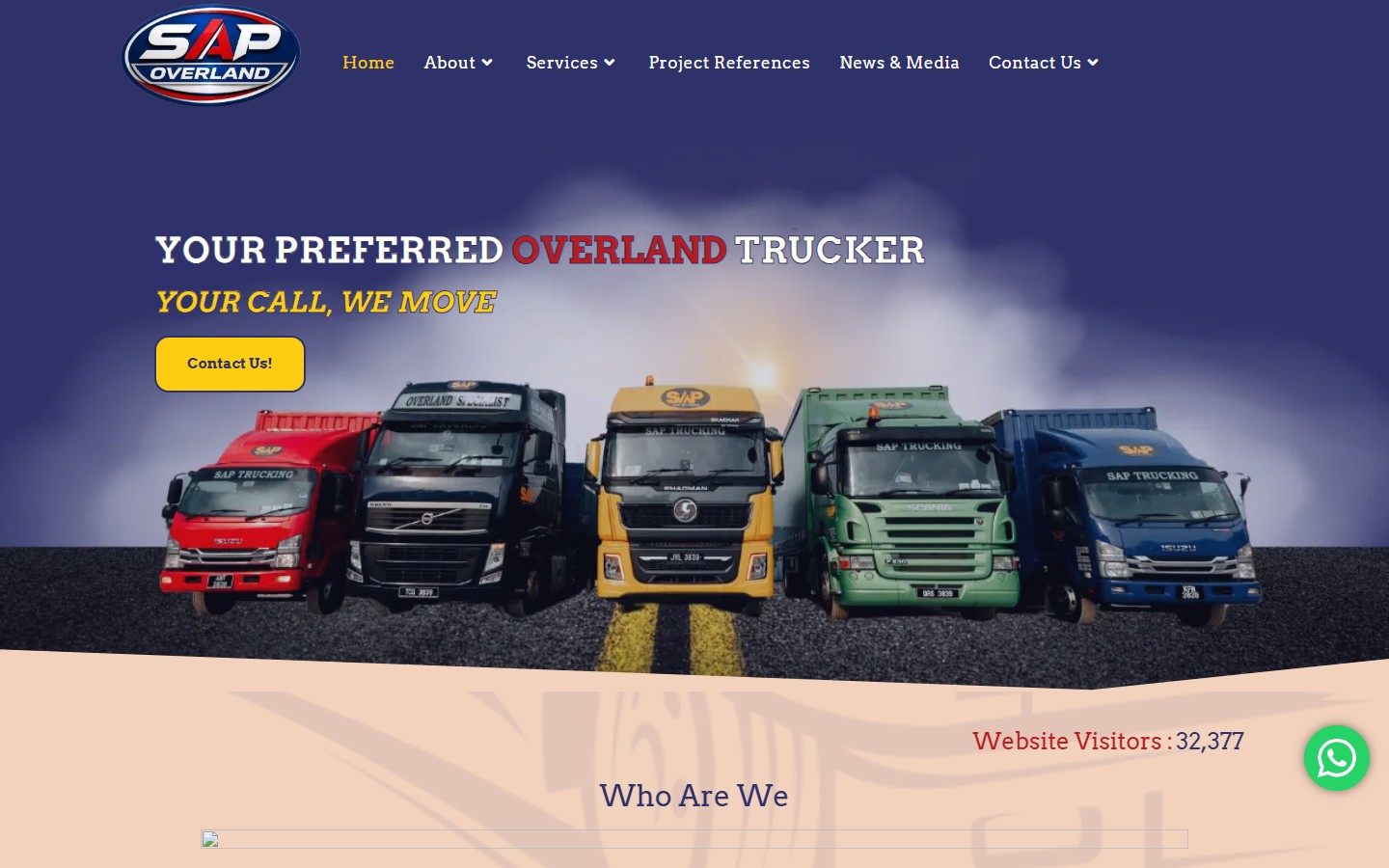 SAP Overland transport and logistics website